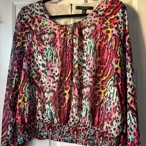 Pink Animal Print Long Sleeve Top!